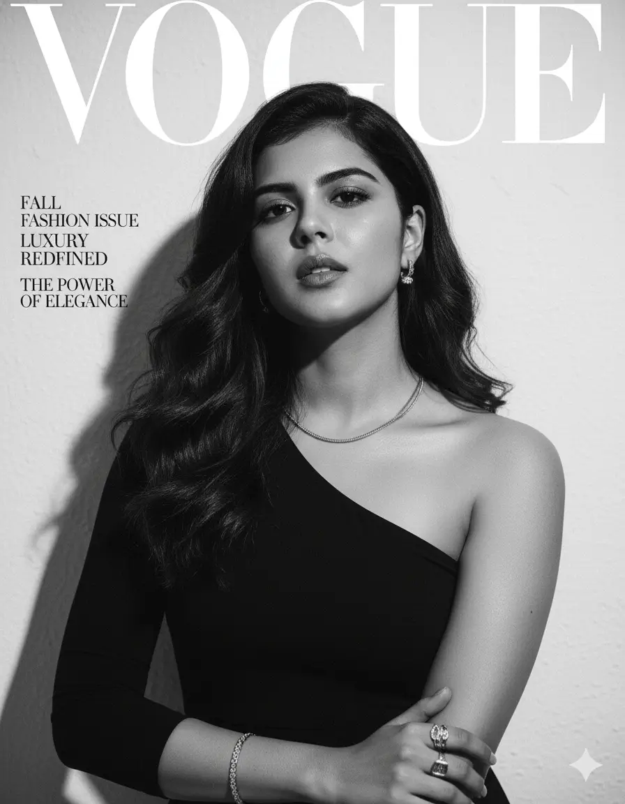 Vogue Noir: Elegância Minimalista em Preto e Branco